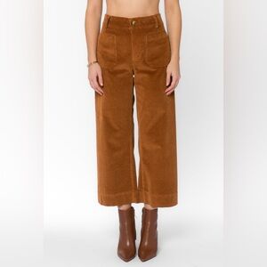 NWT: Velvet Heart Alyx Copper Wide Leg Corduroy Pant, Size 28